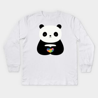 Panda Love Kids Long Sleeve T-Shirt